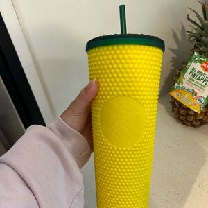 Starbucks Pineapple Hawaii Exclusive Yellow and Green Textured Tumbler